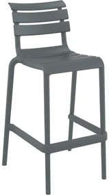HELEN BAR 75 záhradná barová stolička dark grey