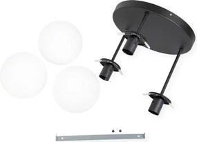 Prisadený luster MOONLIGHT 3xE27/15W/230V čierny