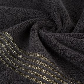 BAVLNENÝ UTERÁK LILA 30X50 CM ČIERNA