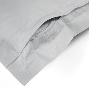 Biante Bavlnená obliečka na vankúš s lemom Moni MO-067 Holubia sivá 60 x 60 cm