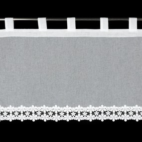 KRÁTKA ZÁCLONA NA PÚTKACH KAJA 150X70 CM BIELA