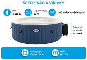 Intex | Vírivý bazén Pure Spa - Bubble HWS, modrý | 11400275