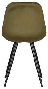 Khaki zamatové jedálenské stoličky v súprave 2 ks Capri – LABEL51