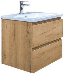 Kúpeľňová skrinka s umývadlom SAT B-Way dub mat BWAY260OAKU, 1 ks