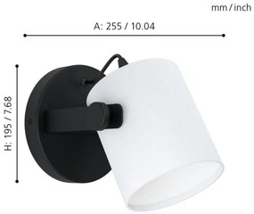 Eglo 43427 - Nástenné svietidlo HORNWOOD 1 1xE27/28W/230V