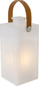 Moderná stolná lampa biela s efektom plameňa nabíjateľná IP44 - Stard