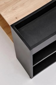 KONFERENČNÝ STOLÍK STEIN DUB ARTISAN + ČIERNY 100 cm