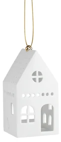 Závesný porcelánový svietnik DOMČEK hranatý - rôzne veľkosti Veľkosť: S