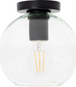 Stropné svietidlo BLACK MESH small short - kov/sklo - čierne