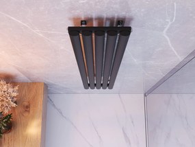 Gamma Verto, vykurovacie teleso 296x1400 mm, 505 W, čierna matná, GMA-VER-140296-BK