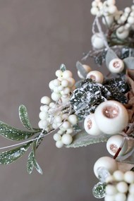 Vianočný dekoratívny veniec s bobuľami a snehom Snow - Ø 45 cm