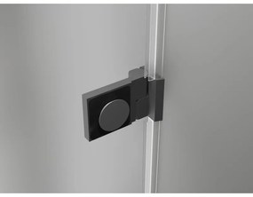 Mexen Lunar-B pravostranný výklopný sprchový kút 90 x 90 cm, číre sklo, grafitová, 832-090-090-95-00-P