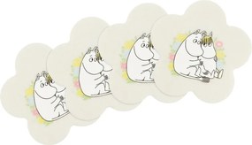 Set podtáciek Moomin Flowers, 4ks / žlté