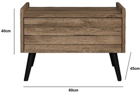 Nočný stolík Franc 12 (orech). Vlastná spoľahlivá doprava až k Vám domov. 1107880