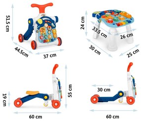 Ricokids vzdelávací stôl 4v1 modrý 781900