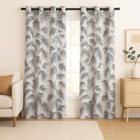 Sivý/krémovobiely záves 135x250 cm Palmera – Restilo
