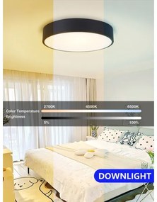 Immax NEO 07201L-LED Stmievateľné stropné svietidlo RONDATE 28W/230V čierna Tuya+DO