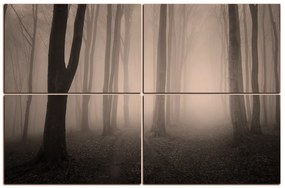 Obraz na plátne - Hmla v lese 1182FE (150x100 cm)