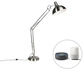 Inteligentná stojaca lampa oceľ vrátane Wifi A60 - Hobby