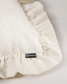Obliečka na vankúš Paula volánom farba produktu béžová látka polopriehľadný
