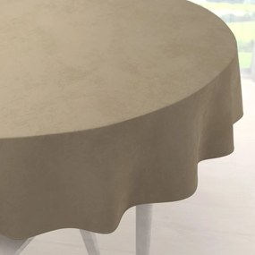 Biante Zamatový okrúhly obrus Velvet Premium SVP-026 Kávovo béžový Ø 130 cm
