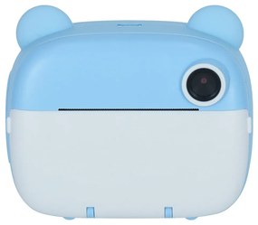 KIK Detský fotoaparát s okamžitou tlačou 1080p, termálna tlačiareň, 32 GB, modrý medvedík