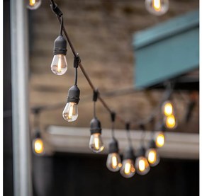 LED Vonkajšia dekoračná reťaz BAJA ST64 10xE27/1W/230V 10,9m IP44 teplá biela