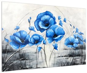 Obraz modrých vlčích makov (90x60 cm)