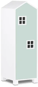 Detská skriňa domček 126 cm - mentol