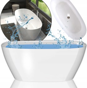 Voľne stojaca nástenná vaňa 150 bez zabudovania, Odtok uprostred, Moderná