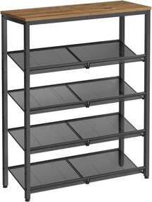 Botník Vasagle Lorado 93 cm medovo hnedý/čierny