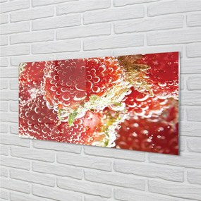 Obraz na skle mokré jahody 120x60 cm