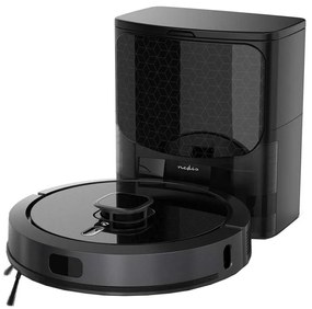 Nedis WIFIVCL002CBK - Inteligentný robotický vysávač s mopom Wi-Fi Tuya čierna + DO