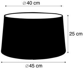 Ľanové tienidlo na lampu sivohnedé 45 cm