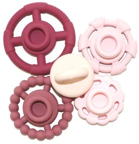 Skladacia pyramída s hryzadielkami, ružová