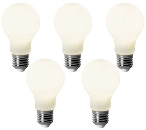 Sada 5 ks E27 dimbare LED lamp A60 opaal 7W 806 lm 4000K