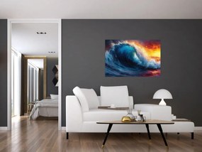 Obraz - Vlna v západu slnka (90x60 cm)