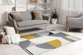 Koberec FUSION 1327 biely / tmavosivý