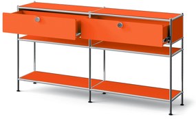 Kovová konzola »CN3 Slim Line« s 2 zásuvkami, oranžová