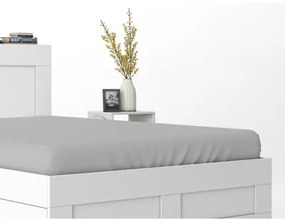 Bavlnené prestieradlo PURE s gumičkou, svetlosivé 180x200 cm