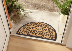 Hanse Home 45x75 polkruh Rohožka Mix Mats Cocos 105557 - na von aj na doma, hnedá, chodba / predsieň