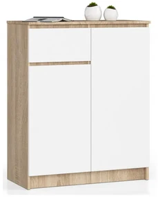 Komoda K80 2D 1SZ CLP dub sonoma / biela