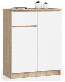 Komoda K80 2D 1SZ CLP dub sonoma / biela