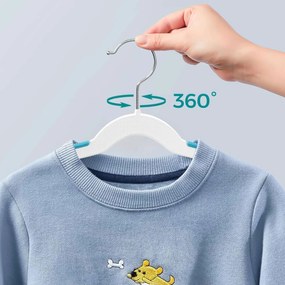 Sada 30 ks dětských ramínek KIDSI bílo-modrá