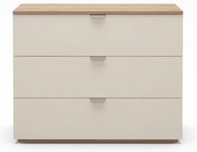 Komoda v dekore duba v krémovo-prírodnej farbe 100x80x40 cm Dennis – Marckeric