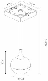 Lucide 09438/01/31 - Luster na lanku FAVORI 1xGU10/50W/230V IP44 biela