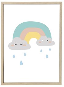 Nástenný plagát v prírodnom ráme Bloomingville Mini Saida Frame, 55 x 75 cm