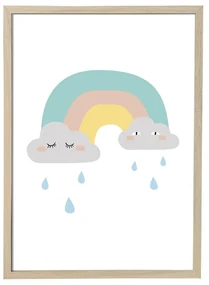 Nástenný plagát v prírodnom ráme Bloomingville Mini Saida Frame, 55 x 75 cm