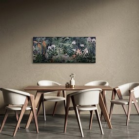 Obraz - Maľovaný vzor džungle (120x50 cm)