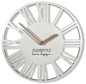 Nástenné hodiny Loft Piccolo biele z219-2-dx 30 cm